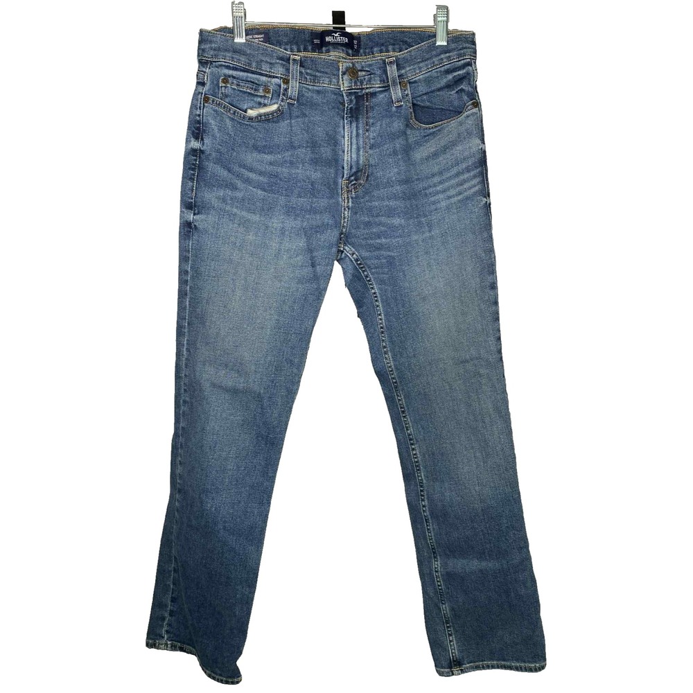 Hollister Jeans‎ Men's Size 32x32 Classic Straight Epic Flex Medium Wash Denim